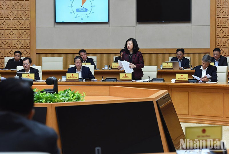 La ministra de Salud Pública, Dao Hong Lan, en la cita.