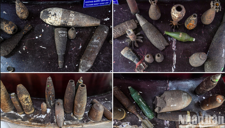 El museo expone diversas bombas, minas y proyectiles de artillería de todos los tamaños. Los visitantes pueden hacerse una idea de la gravedad de la guerra y del poder destructivo y el peligro de las bombas, las minas y otros artefactos explosivos.