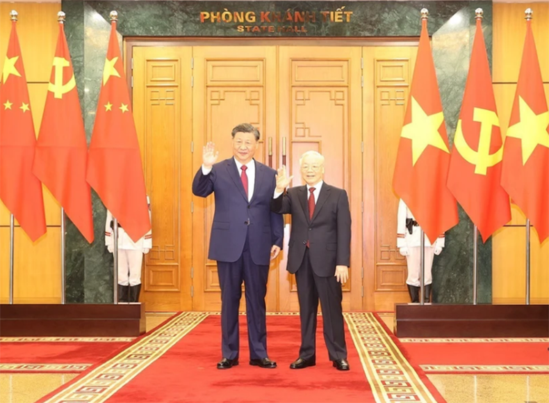 Ambos dirigentes en el evento.