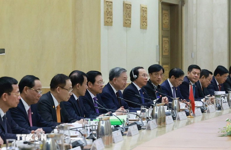 La delegación de Vietnam en la reunión. La delegación de Vietnam en la reunión.