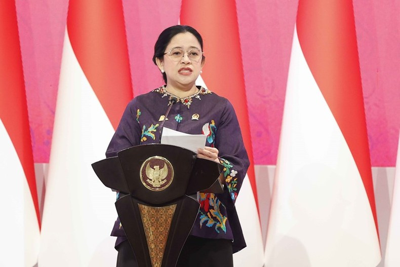Habla la presidenta de la Cámara de Representantes de Indonesia, y titular de AIPA-44, Puan Maharani. Habla la presidenta de la Cámara de Representantes de Indonesia, y titular de AIPA-44, Puan Maharani.