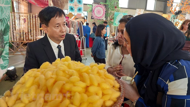 Le Hong Van, director del VIETSERI, hizo una presentación sobre la crianza del gusano de seda. Le Hong Van, director del VIETSERI, hizo una presentación sobre la crianza del gusano de seda.