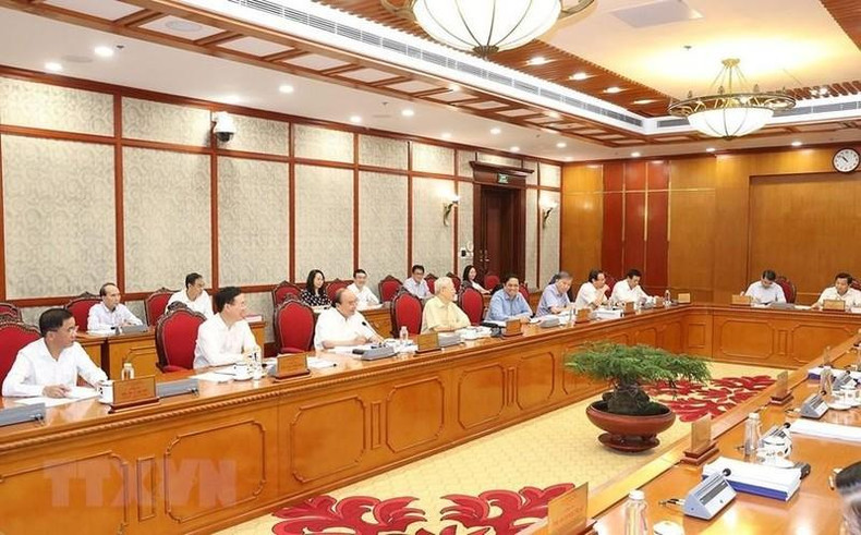 Los delegados asistentes a la reunión.