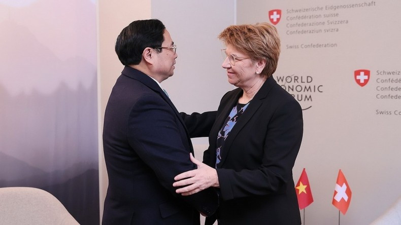 Ambos dirigentes en la reunión.