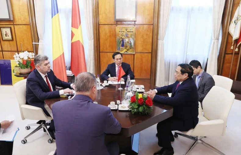 Una reunión restringida entre ambos dirigentes. (Foto: VNA)