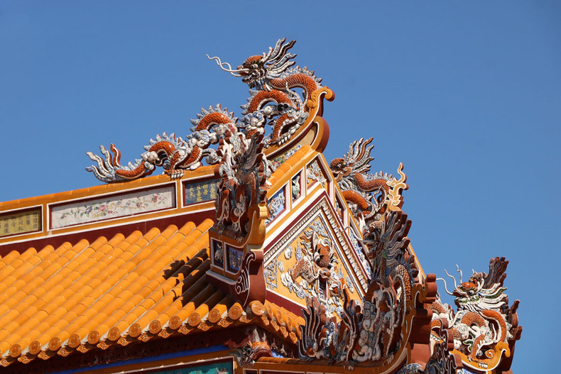 Los motivos decorativos del tejado han sido meticulosamente restaurados.