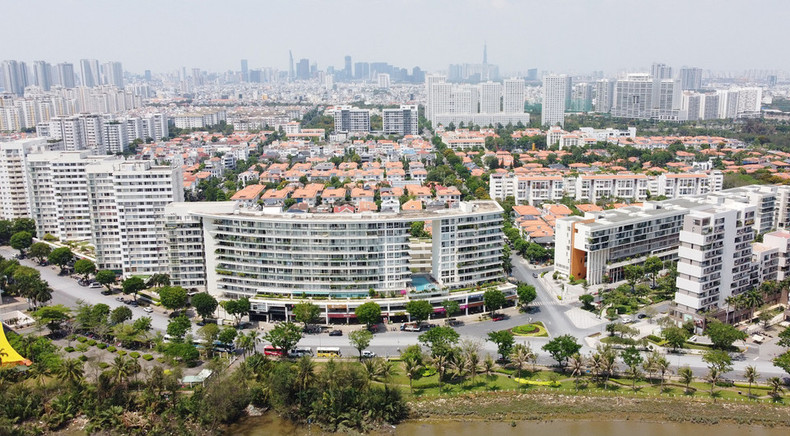 Panorama del barrio Nam Quang 2, zona residencial de Phu My Hung.