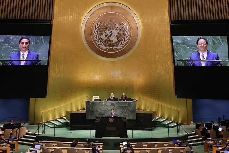El 20 de septiembre de 2023, el primer ministro de Vietnam, Pham Minh Chinh, pronunció un discurso en el debate general de alto nivel del 78 período de sesiones de la Asamblea General de la ONU en Nueva York.