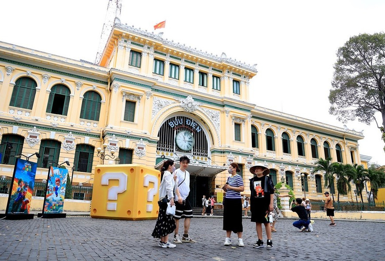 Oficina Central de Correos, una obra arquitectónica única en el centro de Ciudad Ho Chi Minh. Oficina Central de Correos, una obra arquitectónica única en el centro de Ciudad Ho Chi Minh.