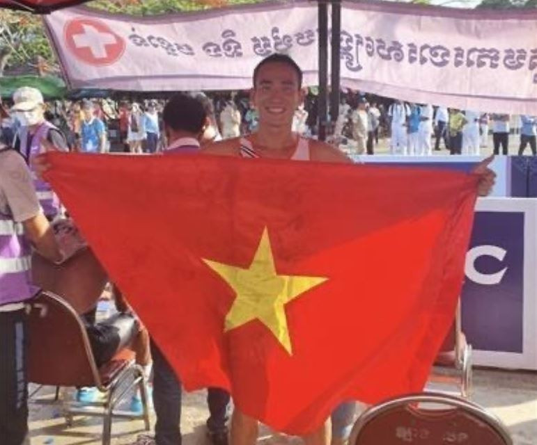 El atleta vietnamita Pham Tien San celebra su victoria (Foto: VNA) El atleta vietnamita Pham Tien San celebra su victoria (Foto: VNA)