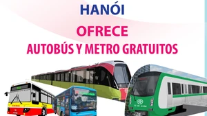 Hanói ofrecerá transporte gratuito en autobuses y trenes urbanos hasta 2 de septiembre de 2025