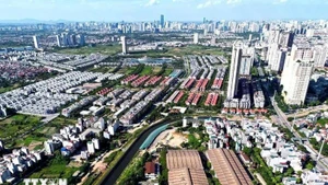 Algunos proyectos inmobiliarios en el distrito de Ha Dong, Hanói. (Fotografía: VNA)