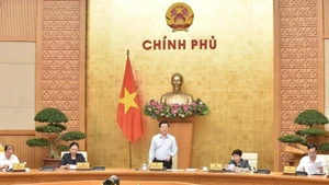 El vice primer ministro Mai Van Chinh habla en la sesión. (Foto: VGP)