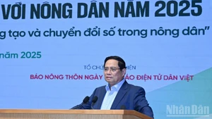 El primer ministro de Vietnam, Pham Minh Chinh, interviene en el evento. (Foto: Nhan Dan)