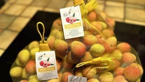 Los primeros lichis frescos de la cosecha 2025 procedentes de Vietnam han llegado a los supermercados franceses. (Fotografía: VNA)
