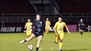 En el partido. (Foto: VNA)