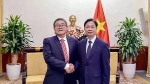 El viceministro de Relaciones Exteriores de Vietnam Ngo Le Van recibe a una delegación del Comité Asesor de Política Exterior del Ministerio de Asuntos Exteriores de China. (Fotografía: baoquocte.vn)