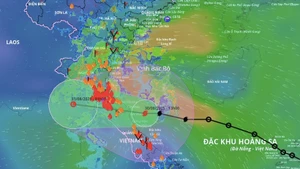 La tormenta n.° 6 se acerca a la región central de Vietnam. (Foto: Sistema de Monitoreo de Desastres de Vietnam)