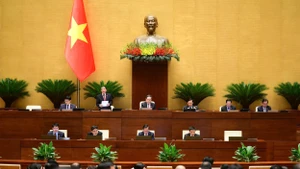 Escena de la reunión. (Fotografía: quochoi.vn)