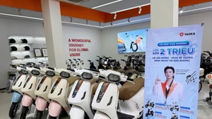 Un modelo de motocicletas eléctricas de Yadea. (Foto: VNA)