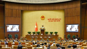 Una sesión de la Asamblea Nacional de Vietnam. (Foto: VNA)
