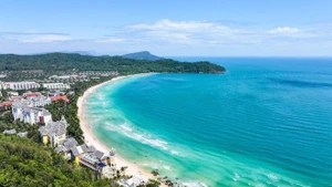 En la playa de Khem, en Phu Quoc. (Foto: VNA)