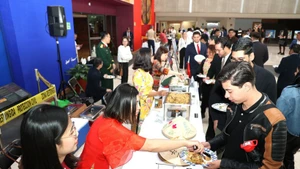 El puesto de cocina vietnamita en el evento. (Foto: VNA)