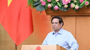 El primer ministro de Vietnam, Pham Minh Chinh, interviene en la sesión. (Foto: Nhan Dan)