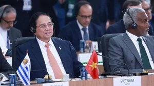 El primer ministro de Vietnam, Pham Minh Chinh, en la sesión. (Fotografía: VGP)