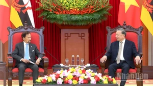 El secretario general del Partido Comunista de Vietnam, To Lam, conversa con el sultán de Brunéi, Haji Hassanal Bolkiah. (Foto: Nhan Dan)