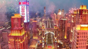 Inauguración de 10 mil viviendas incluidas en la tercera fase del plan de edificación de 50 mil casas en Pyongyang, República Popular Democrática de Corea, el 16 de abril de 2025. (Foto: Yonhap/VNA)