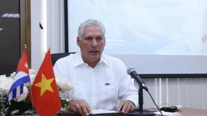 El primer secretario del Comité Central del Partido Comunista de Cuba y presidente de la República, Miguel Díaz-Canel Bermúdez. (Foto: VNA)
