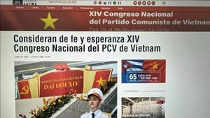 El sitio web de la Agencia Informativa Latinoamericana Prensa Latina de Cuba lanzó una sección especial titulada "El XIV Congreso Nacional del Partido Comunista de Vietnam" (Fuente: VNA)