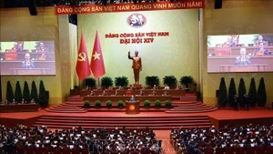 Panorama de la inauguración del XIV Congreso Nacional del Partido Comunista de Vietnam. (Fuente: VNA)