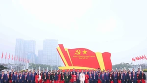 Los delegados al XIV Congreso Nacional del Partido Comunista de Vietnam (Foto: VNA)