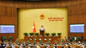 La legislatura aprobó la Resolución sobre la política de inversión para el Proyecto de la Autopista Quy Nhon-Pleiku. (Foto: VNA)