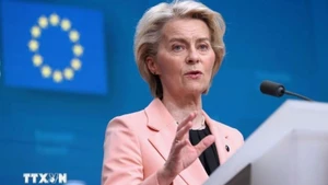 La presidenta de la Comisión Europea, Ursula von der Leyen. (Foto: Xinhua/VNA)