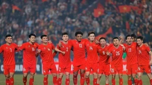 La selección nacional de fútbol de Vietnam. (Foto: VNA)