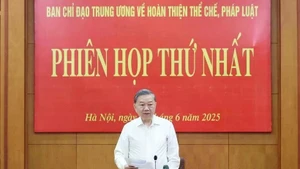 El secretario general del Partido Comunista de Vietnam, To Lam, habla en la reunión. (Foto: VNA)