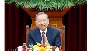 El secretario general del Partido Comunista de Vietnam, To Lam, en el evento. (Foto: VNA)