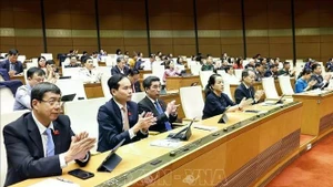 Los diputados aprueban Resolución sobre el Centro Financiero Internacional en Vietnam. (Foto: VNA)