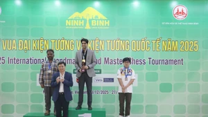 En la categoría de GM, Vidyarthi Vyom, de Estados Unidos, se alzó con el título. (Foto: VNA)