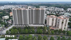 Los proyectos de vivienda social A6 y A7 acaban de finalizar en el barrio de Tran Bien, provincia de Dong Nai. (Foto: VNA)