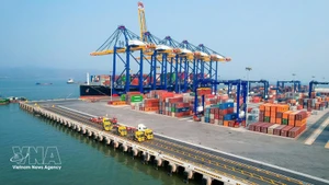 El puerto internacional de Lach Huyen, ciudad de Hai Phong. (Foto: VNA)