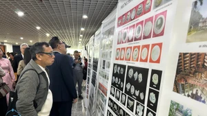 Los delegados visitan la exhibición sobre los nuevos hallazgos arqueológicos de 2025.
