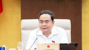 El presidente de la Asamblea Nacional, Tran Thanh Man, habla en el evento. (Foto: VNA)