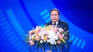 El presidente de la Asamblea Nacional de Vietnam, Tran Thanh Man, habla en el evento. (Foto: Nhan Dan)