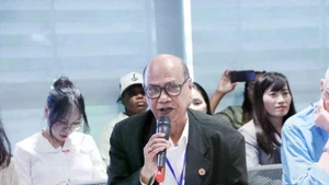 Pallab Sengupta, presidente del Consejo Mundial de la Paz. (Foto: VNA)