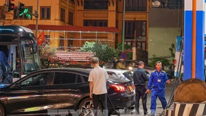 Una gasolinera en Hanoi. (Foto: VNA)