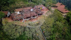 La pagoda Hoa Yen, parte del complejo de monumentos y paisajes Yen Tu en Quang Ninh, fue construida originalmente durante la dinastía Ly (1009-1225) y ha sido restaurada en numerosas ocasiones a lo largo de la historia. (Foto: VNA)